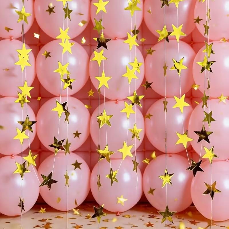 72/108-Piece Sparkling Gold Star Sequin Banner Set | Perfect for Party Decorations, Birthday Gifts, and DIY Crafts | No Power Required