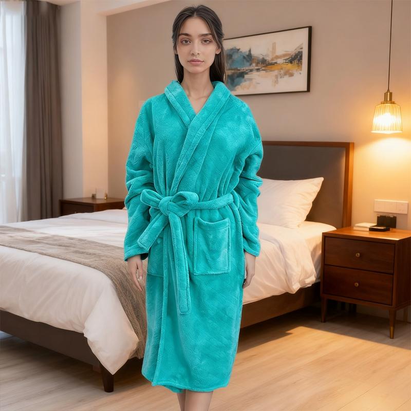 Large Size Women'S Bathrobe 120*150cm 350gsm Women'S Plus Thickened Coral Fleece Bathrobe Women'S Adult Bathroom Apron Women'S Bedroom Shawl Collar Bathrobe Suitable for Home Travel Sauna Spa, Wash Cloths for Bathroom