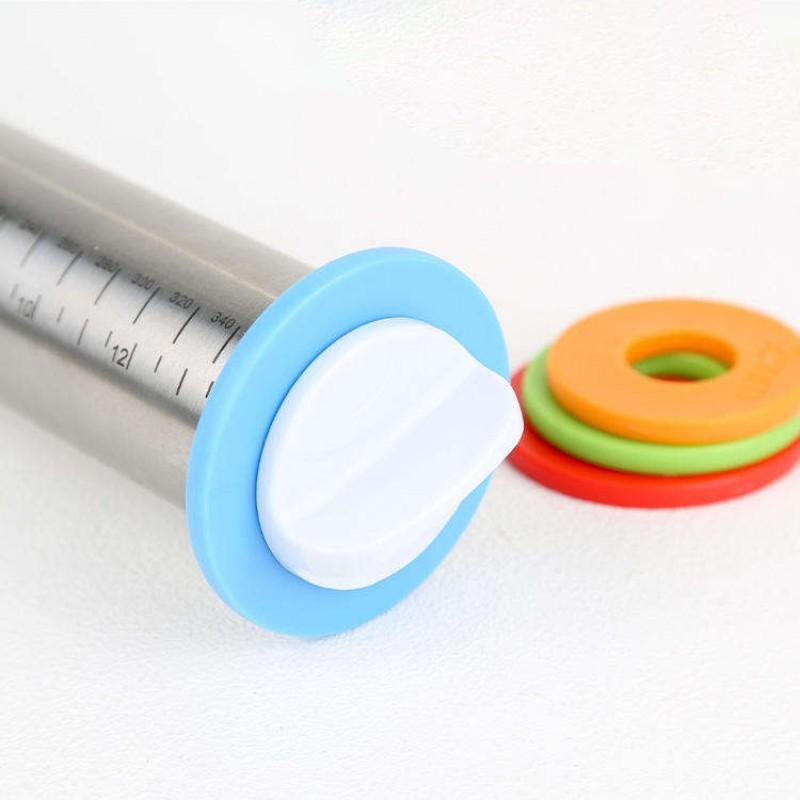 Adjustable Thickness Ring Rolling Pin for Baking Pizza Pie Kitchen Essential Tool, Zelkova Schneideriana Harvested in China