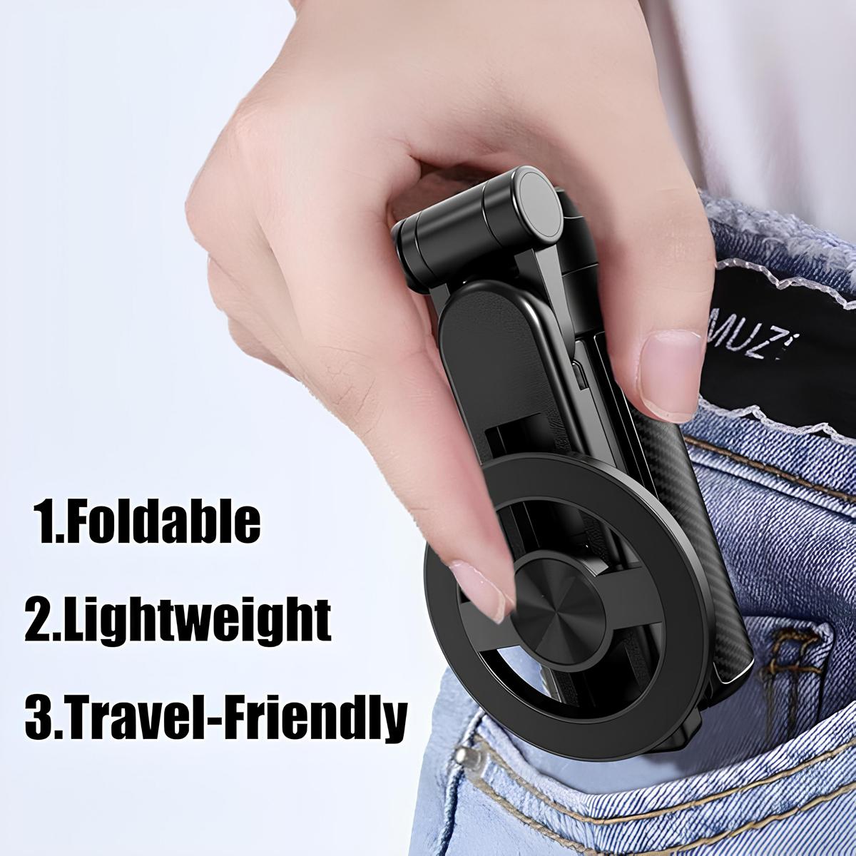 4-in-1 Multifunctional Magnetic Selfie Stick 360° Rotation Bluetooth Control Phone Holder for Vlogging Travel Gadgets Cellphone Camera Accessories Cordless Tripod Stabilizer 4-in-1 Multifunctional Magnetic Selfie Stick 360° Rotation Bluetooth Control Phone Holder for Vlogging Travel Gadgets Cellphone Camera Accessories Cordless Tripod Stabilizer