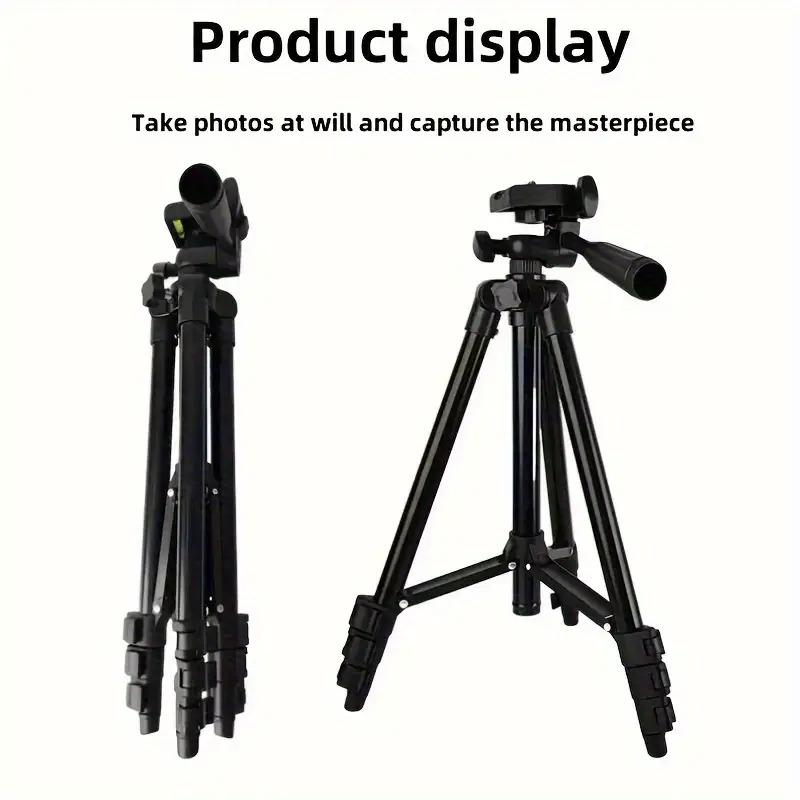 Foldable Multi-Function Camera Tripod, Portable Adjustable Selfie Stick with Phone Holder, Ideal for Photography, Live Streaming, Video Recording, Tripod Stand