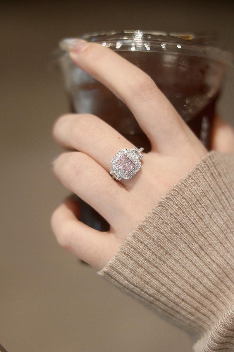 【#323 Princess Aurora】Double-halo 2Carat Synthetic Moissanite/CZ Ring in 925 Sterling Silver For Women 【#323 Princess Aurora】Double-halo 2Carat Synthetic Moissanite/CZ Ring in 925 Sterling Silver For Women