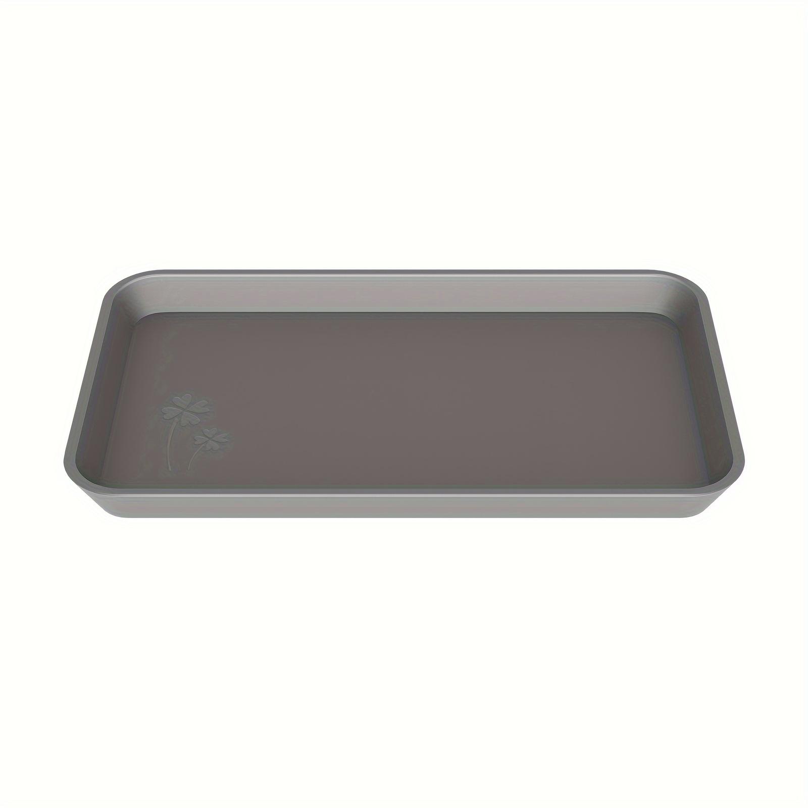 Bathroom Vanity Tray ,Silicone Bathroom Trays for Counter, Perfume Key Trinket Ring Tray, Decor Soap Dispenser Countertop Tray for Kitchen Sink Organization,Countertop and Vanity Tray,Shatterproof Kitchen and Bathroom Trays , Perfume Key Tray