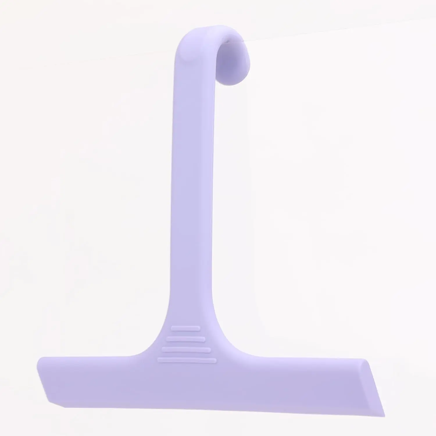 Silicone Shower Squeegee - All-in-One Design with Built-in Hook, 10 Inch Streak-Free Bathroom and car Cleaner for Glass Doors, Mirrors, Windows, Tiles Purple