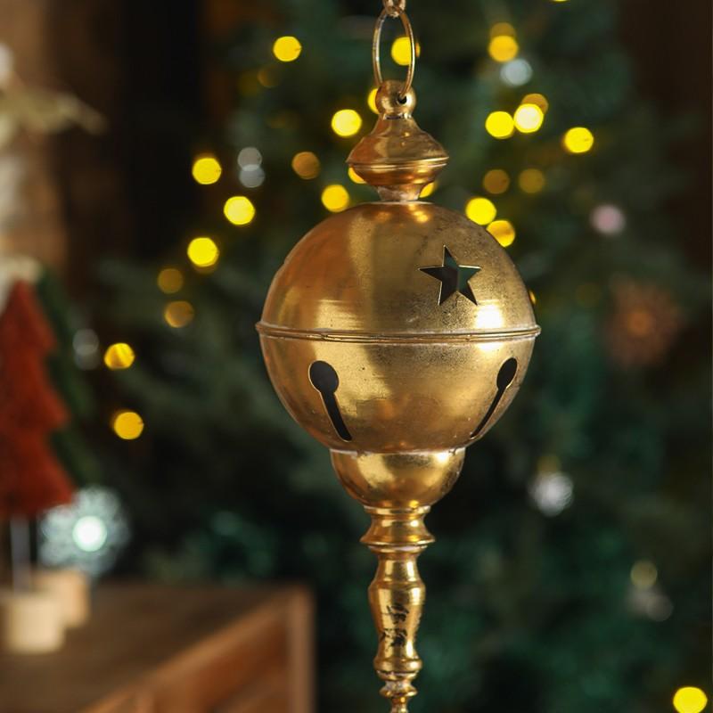 Retro Outdoor Wind Chime Wall-Mounted Decorative Item, Vintage Garden Hanging Ornament, American-Style Courtyard Bell Decoration