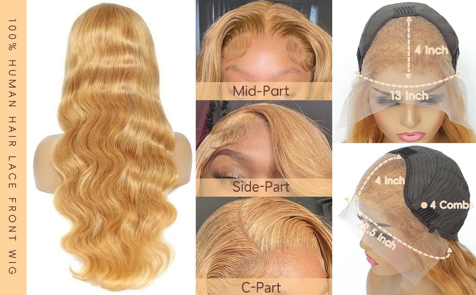 Honey Blonde Lace Front Wig Human Hair 13x4 Glueless Wigs Human Hair Pre Plucked Lace Front Wigs Human Hair Colored 27# 200 Density Honey Blonde HD Lace Front Wig Honey Blonde Lace Front Wig Human Hair 13x4 Glueless Wigs Human Hair Pre Plucked Lace Front Wigs Human Hair Colored 27# 200 Density Honey Blonde HD Lace Front Wig
