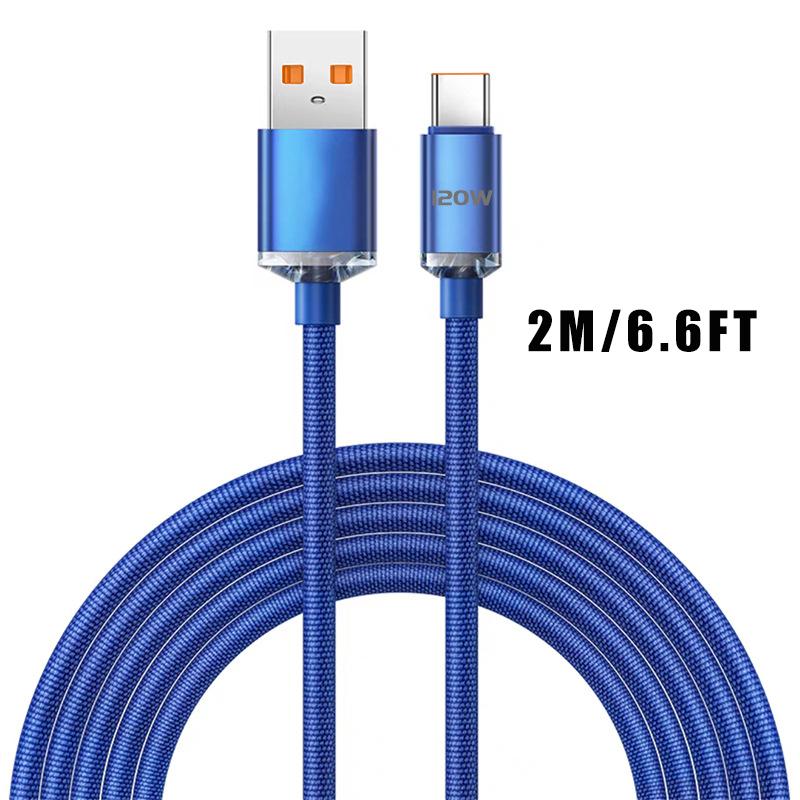 120w Super Fast Charging 6a Data Cable for Huawei Honor Type-C, 1m/2m Universal Charger Cable, High Power Efficiency