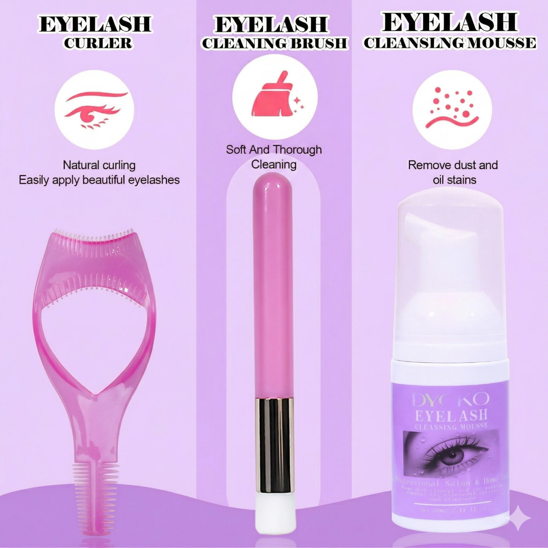 DYCKO 912PCS DIY Eyelash Extension Kit, 11-Pcs Ultimate Lash Clusters Gift Box, 4 Styles Mixed Wispy Manga Individual Lashes, D Curl Starter Set with Bond Seal & Remover, Professional Salon Look at Home