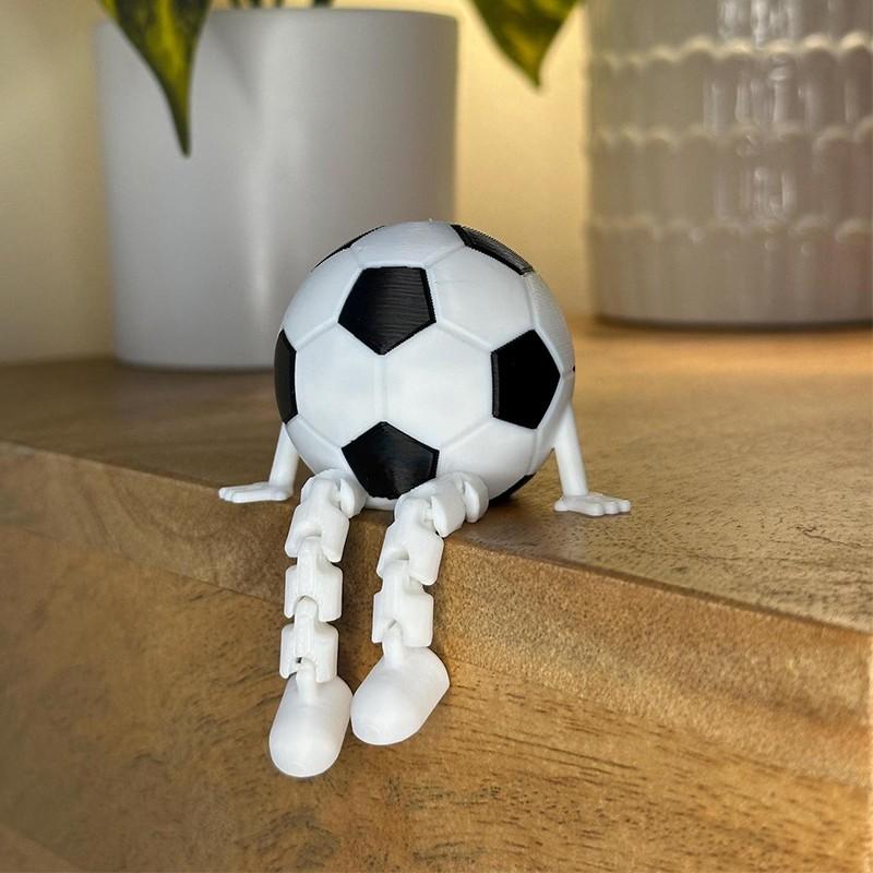 1pc   3D Printed Ornaments, Soccer Desk Decor, Soccer Ball Buddy, Fun Soccer Gift, Sports Gift,  Perfect for Fans