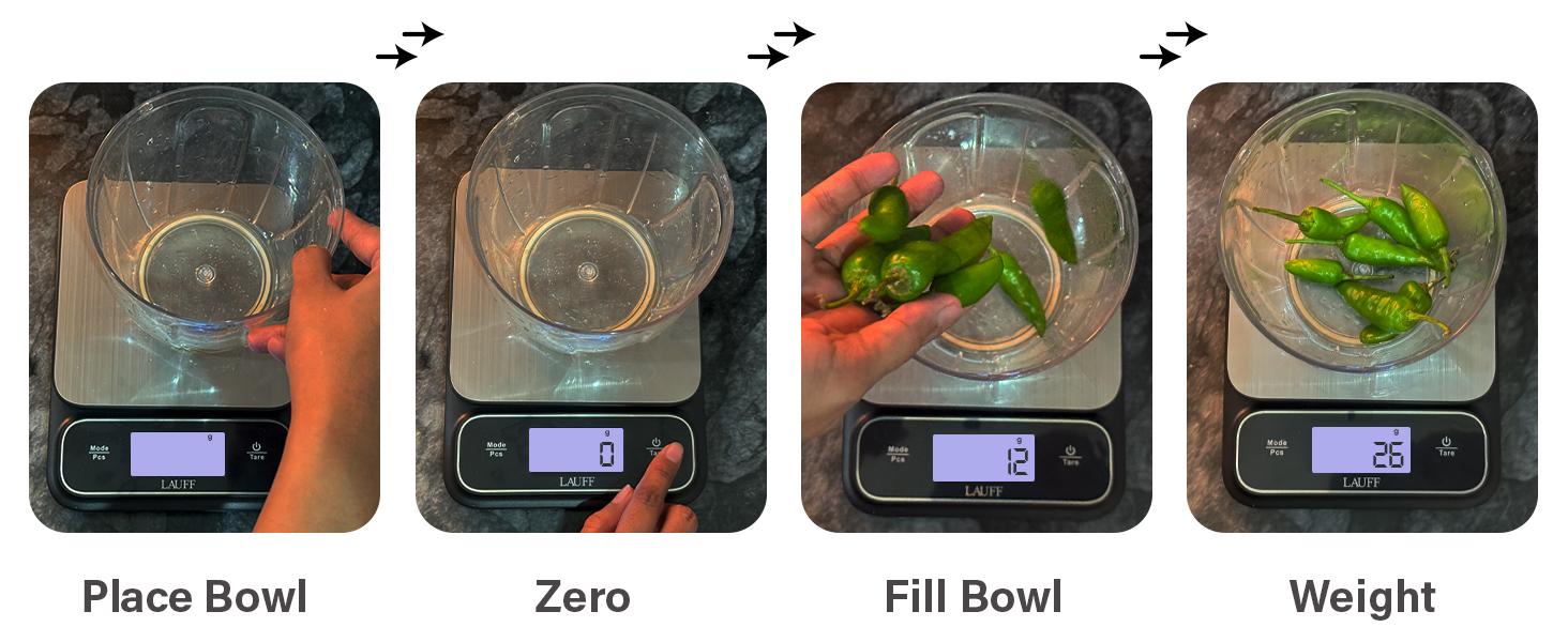 Food, Weighs, Scales, Food Scales messaures in Grams and Ounces with 0.01oz/1g Precise, Waterproof for Baking & Meal Prep with LCD Display (1g/10kg)