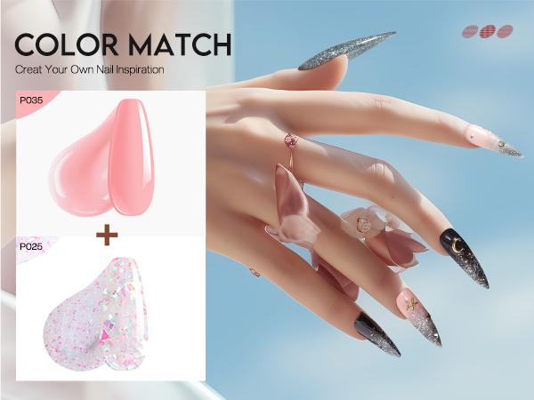 Morovan Poly Gel Nail Kit Starter Kit: 6 Colors Poly Nail Gel Kit with U V Lamp Best Valentine Gift For Her Complete Nail Extension Poly Gel Kit for Beginners