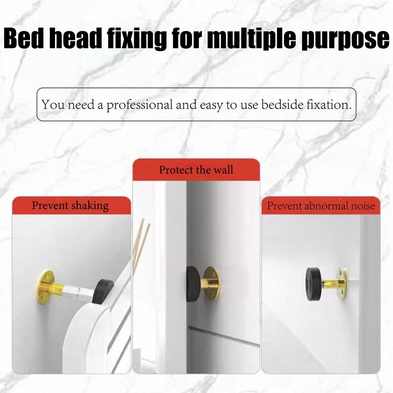 4 Counts Adjustable Threaded Bed Frame Fixer, No-Shake Headboard Wall Brackets, Headboard Reinforcement System, Quick Installation Reduce Noise 4 Counts Adjustable Threaded Bed Frame Fixer, No-Shake Headboard Wall Brackets, Headboard Reinforcement System, Quick Installation Reduce Noise