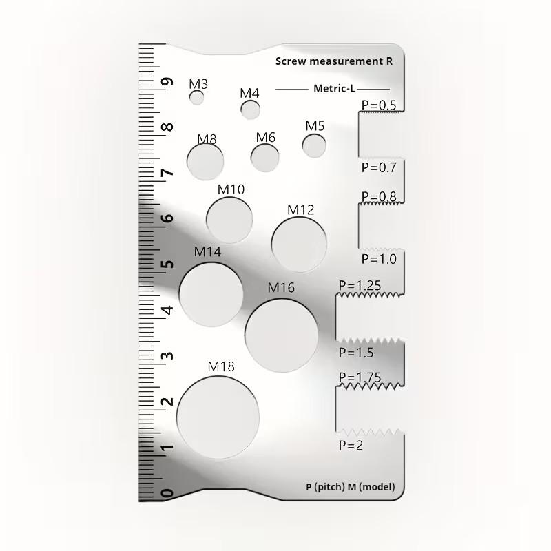 1pc Metal Solid Screw and Bolt Measuring Caliper, Durable Precision Tool for Accurate Thread and Distance Measurement, Ideal Father's Day Gift