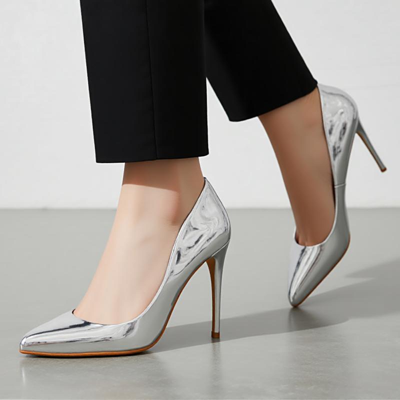 Women’s Pointed Toe Stiletto Heels - Finish Dress Pumps for Party & Office Wear how  to  walk  in  heels Footwear classy  shoes Women's Suede Pointed Toe Pumps