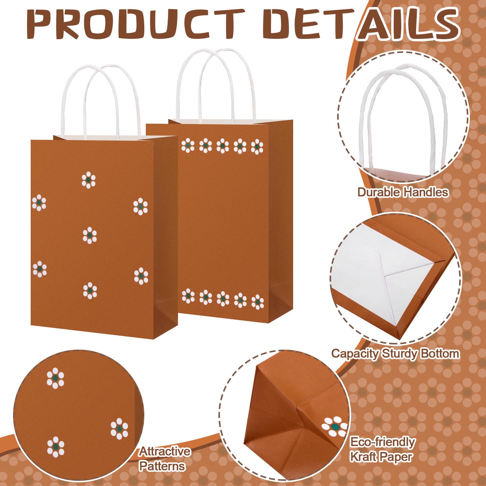 24pcs Disposable Paper Mexican Cielito Lindo Party Favor Bags with Handles - Festive Wrapping, Colorful Packaging, Gift Idea, Party Gift Packs for Cinco de Mayo Mexican Theme Celebrations, Birthday Ideas