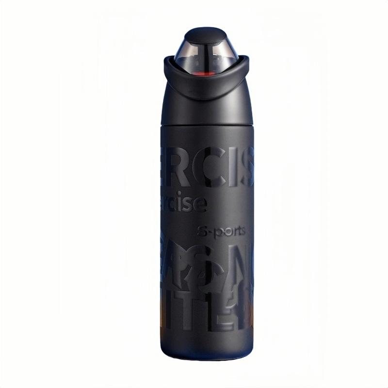 1 Pack 700ml Stylish Cute Stainless Steel Sports Water Bottle Vacuum Insulated Hot & Cold Retention Leakproof Portable Unisex for Young Sports People Home Outdoor Gym Travel Camping