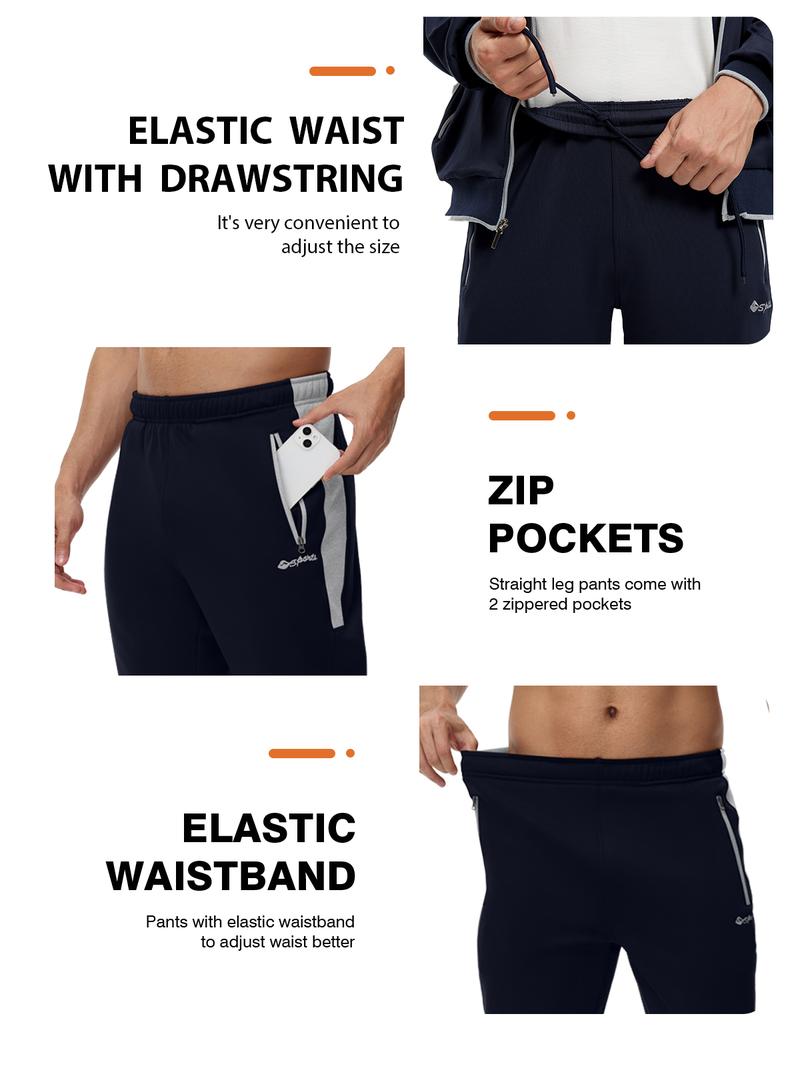 GOPUNE Men's Fall  and Winter Outfits Tracksuits Sweatsuits 2 Pieces Casual Athletic Jogging Warm Up Full Zip Long Sleeve Sports Outerwear Breathable Activewear