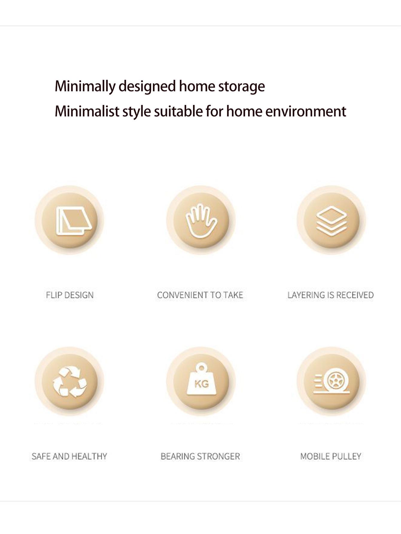 Large Capacity Foldable Storage Box, Collapsible Storage Box, Plastic Mobile Wardrobe Organizer, Clothes Sorting Cabinet, Space-Saving Design for Home Use