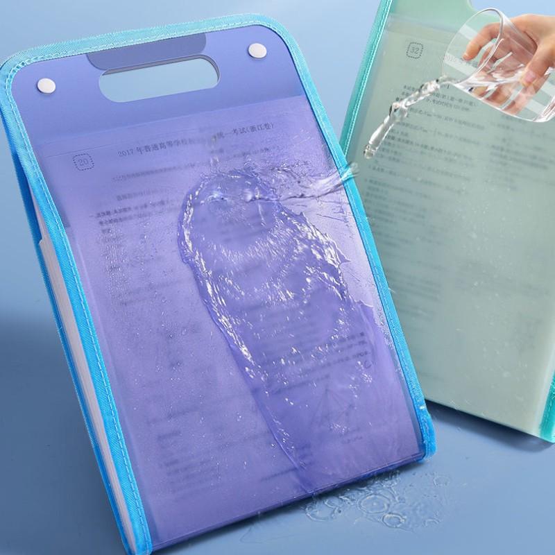 2 Piece Set A4 Student Folder, Multi-Layer File Bag, Large Capacity Exam Organizer, Office Document Storage, Archival Pouch