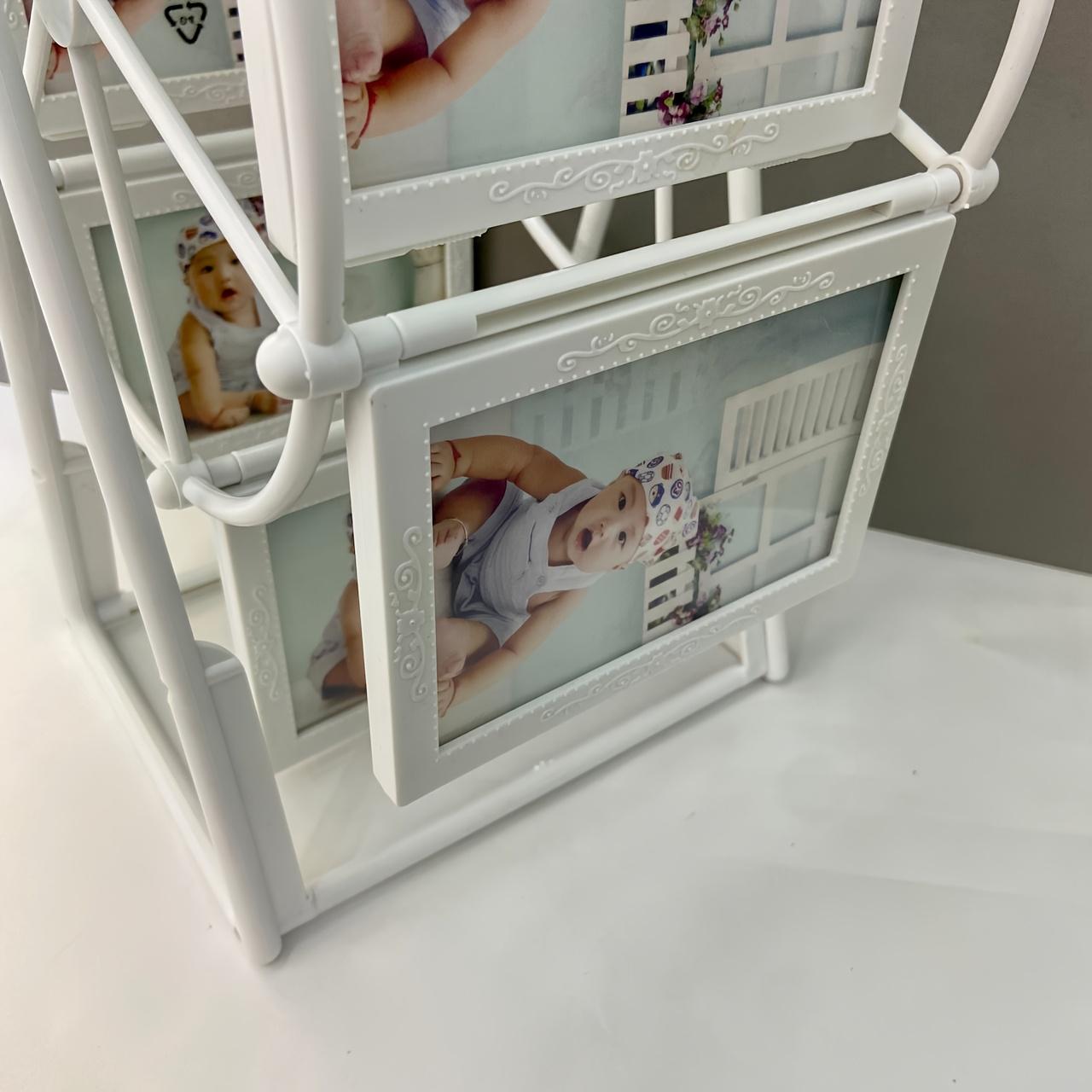 Wedding children's personal photos rotate directly from the manufacturer Studio supplies Ferris wheel 5 inch rotating photo frame big water wheel, suitable for European and American style baby growth commemorative photo frame home picture frame