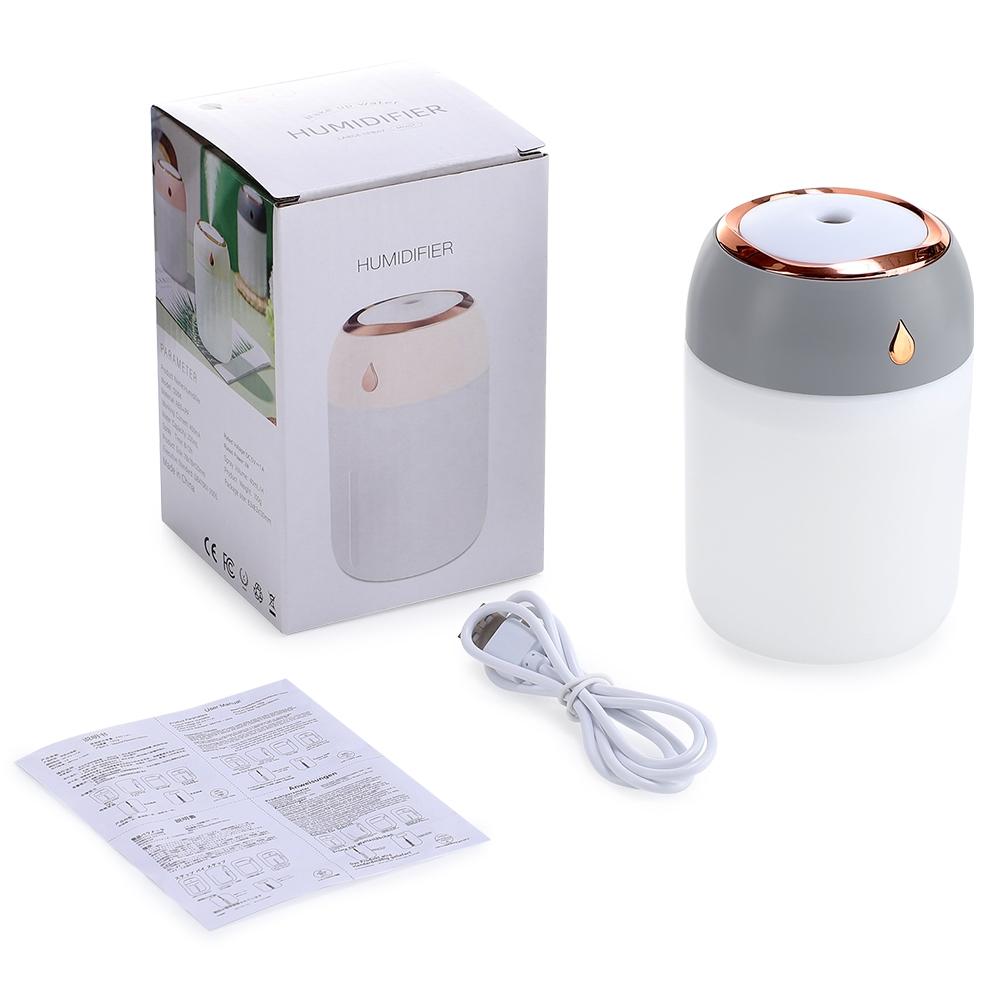 Mini Portable Air Humidifier with Colorful Light Small Air Atomizer USB Powered Humidifier Personal Desktop Humidifier for Car Office and Bedroom Mute Mist Maker Diffuser Home Desktop Humidifier