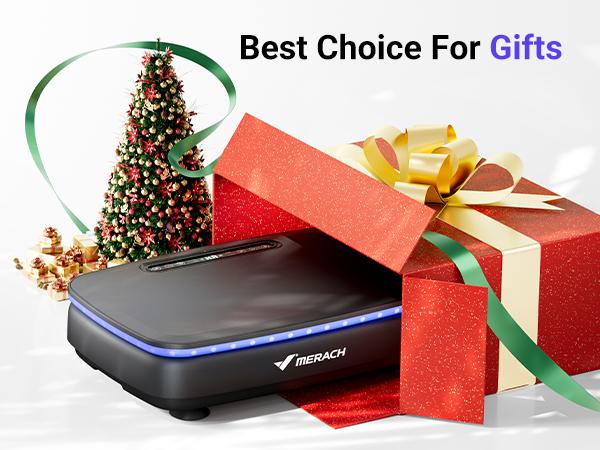 MERACH Vibration Plate Exercise Machine with Bluetooth & Light Machine Whole Body Workout Vibration Platform for Fitness