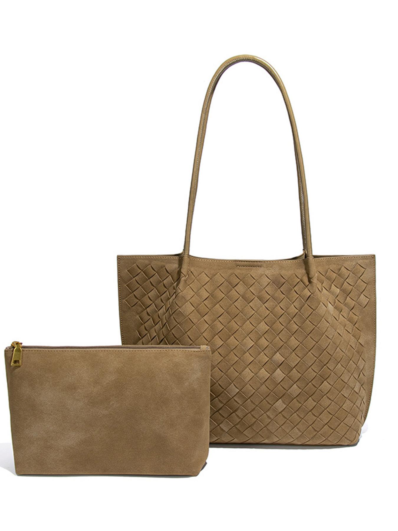 High-Quality Handwoven Underarm Tote Bag, Unique Lightweight Shoulder Bag, Marled Style Woven Tote, Large Capacity Commuter Bag, Daily Use