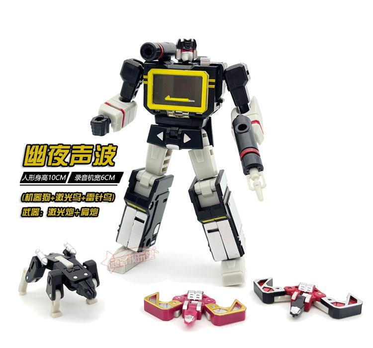 10cm Transformable Toy Shockwave Soundwave Powerglide Small Scale G1 Animated Robot Model Figurine Boy Gift