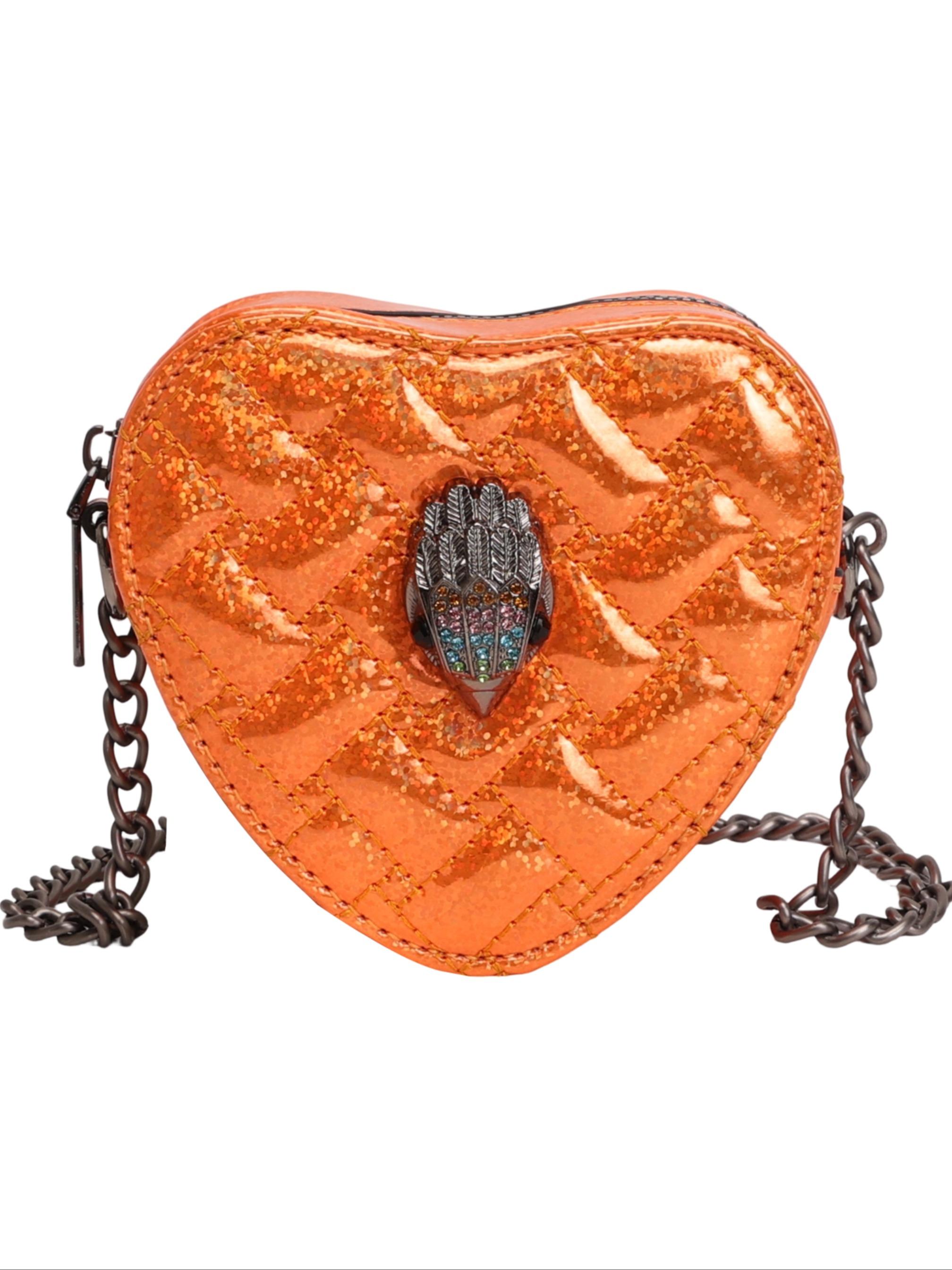 Fashion Heart Mini Bag, Sparkling Trim Design, Detachable Chain Decor, Ideal for Girls' Night Out, Stylish Evening Accessory