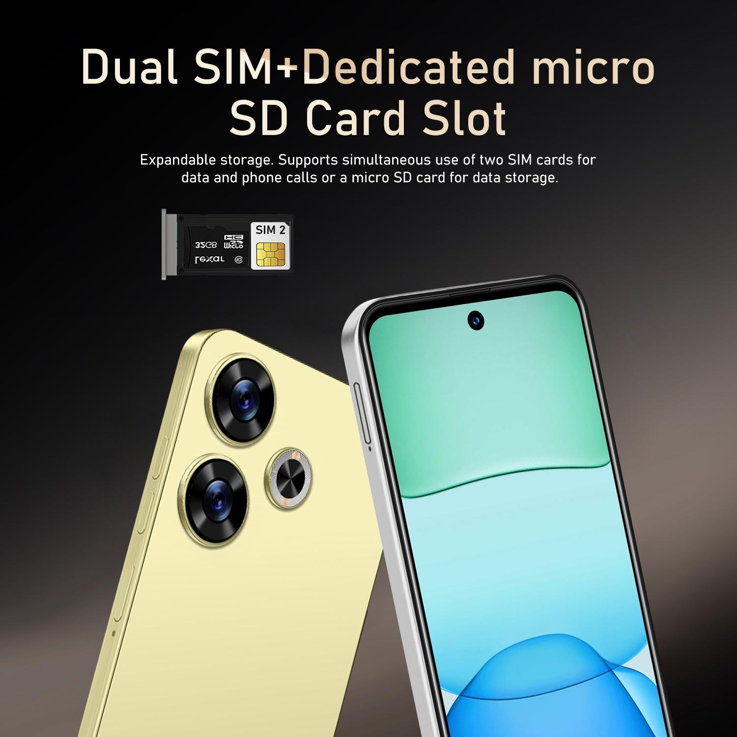 TOBLU-S24pro 4g Smartphone, 6.56-Inch Display, 4300mah Battery, 8mp+13mp Camera, 4GB RAM 64GB ROM, Dual Sim, GPS, Android 12 System