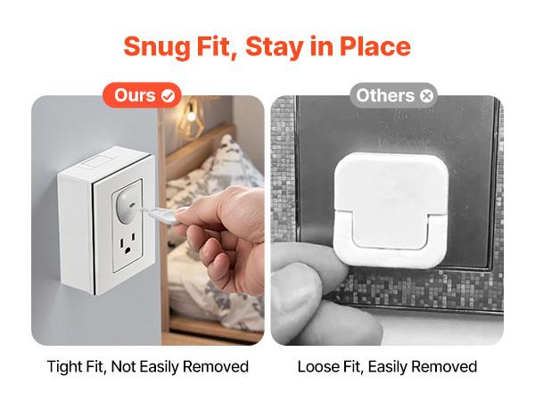 VEVOR Outlet Covers, 70 Pack, Plug Covers for Electrical Outlets, Secure Electric Socket Protector Caps with Shock Prevention, Easy Installation, Insulated ABS, for Home Wall Power Sockets, White