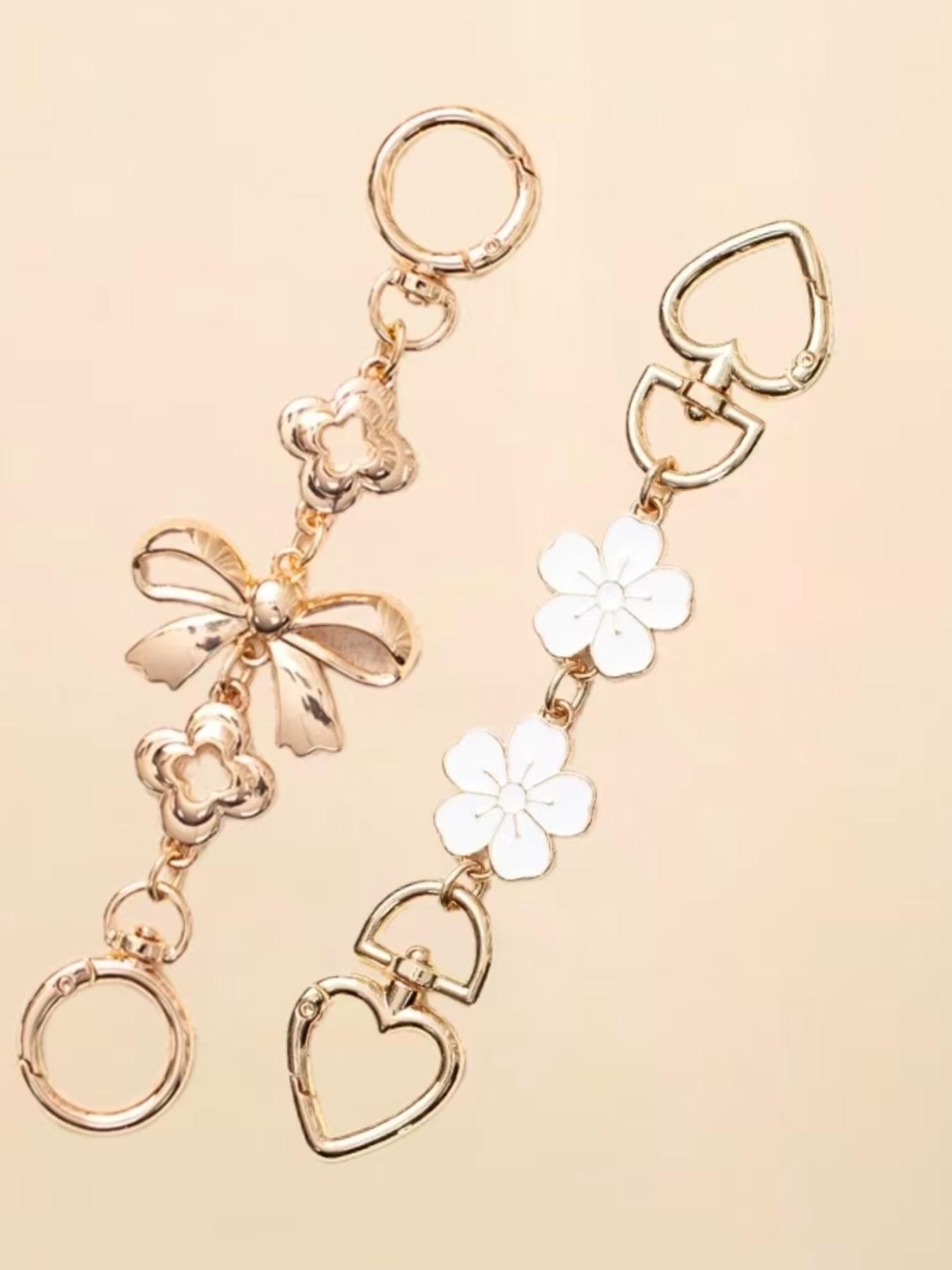 2-Pack Bag Extension Chains, Handbag Shoulder Strap Extender, Replacement Accessories for Crossbody Bags, All Seasons Use, Fashion Chain Strap