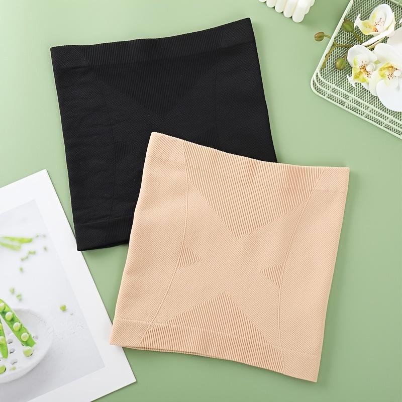 Large-sized abdominal support belt for women, four-season elastic waist cinching belt - suitable for postpartum use and everyday wear | Breathable, seamless, and invisible undergarment belt, available in black and light beige (M-2XL)