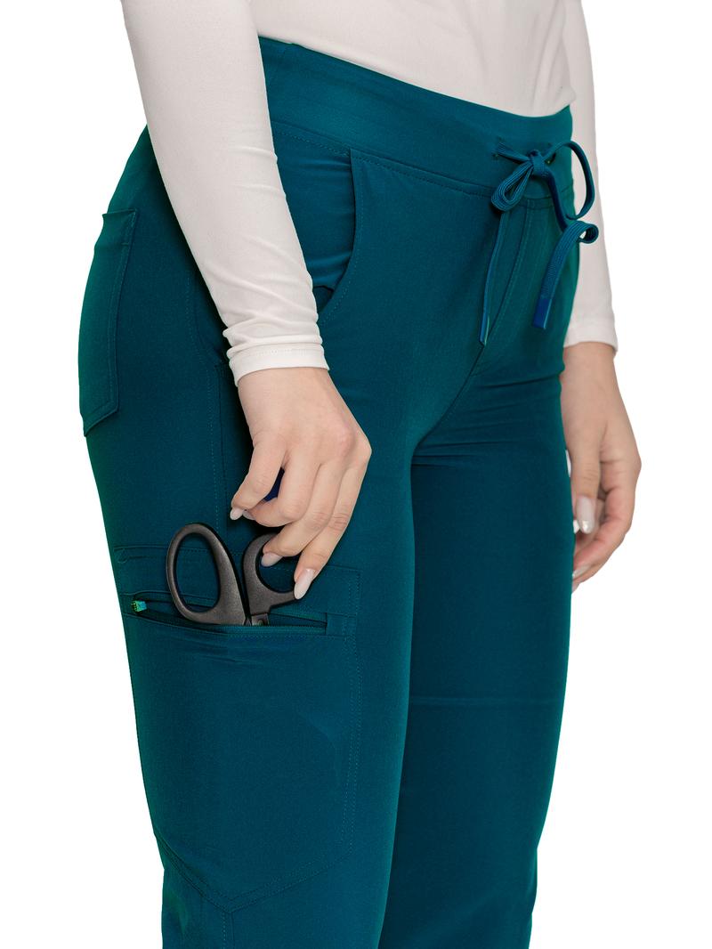 COZYFIT Medical Scrub Pants for Women - Soft Stretch,Drawstring Jogger Pants with 5 Pockets