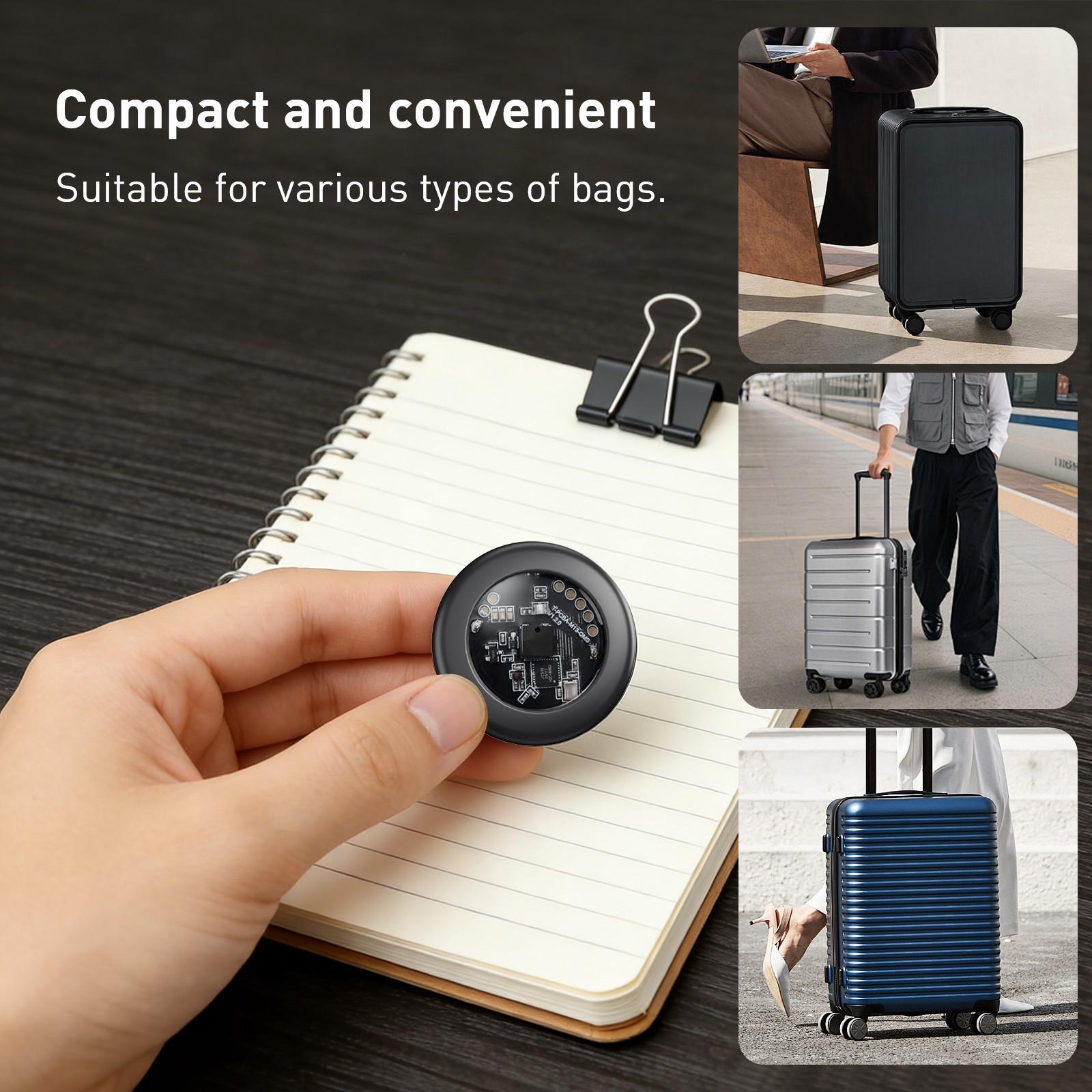 1PC Transparent Vehicle Tracker with Magnetic Case, No Monthly Fee, Global Tracking, Supports Apple Find My iOS System, Fits Cars Bikes Motorcycles Pets Luggage Personal Items