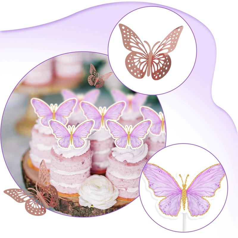 Butterfly Pink/PurpleBalloon Tablecloth Backdrop Set,94pcs Pink Butterfly Latex Balloon Girls Birthday Party Decoration,Happy Butterfly Birthday Balloon Decor