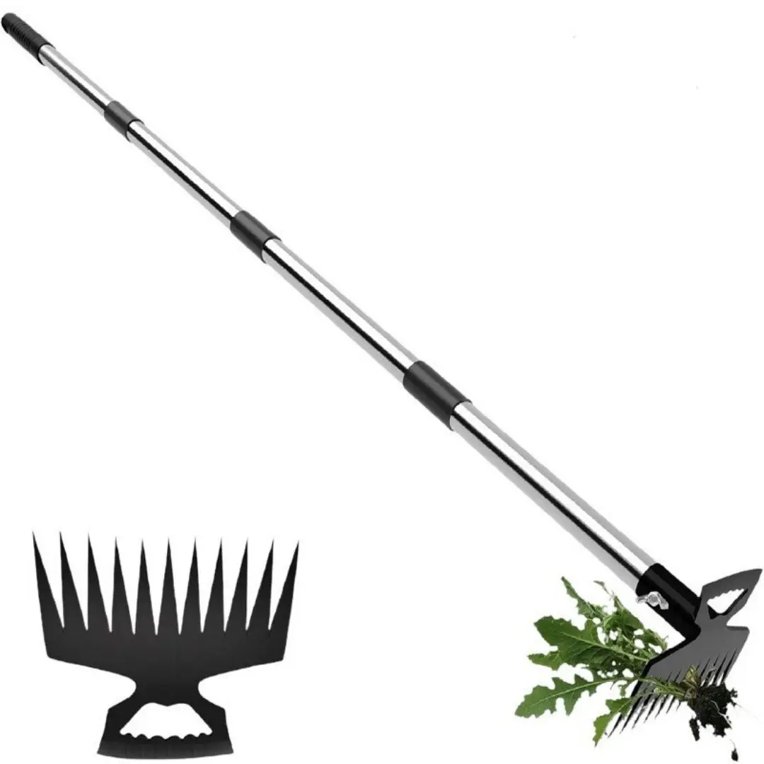 11‑Teeth Dual‑Purpose Hoe & Rake, Detachable Manual Garden Weeding Tool, Multi‑Function Hand Tool for Loosening Soil, Digging, Removing Weeds, Yard Farm Patio Gardening Farm Tool, Garden Tools