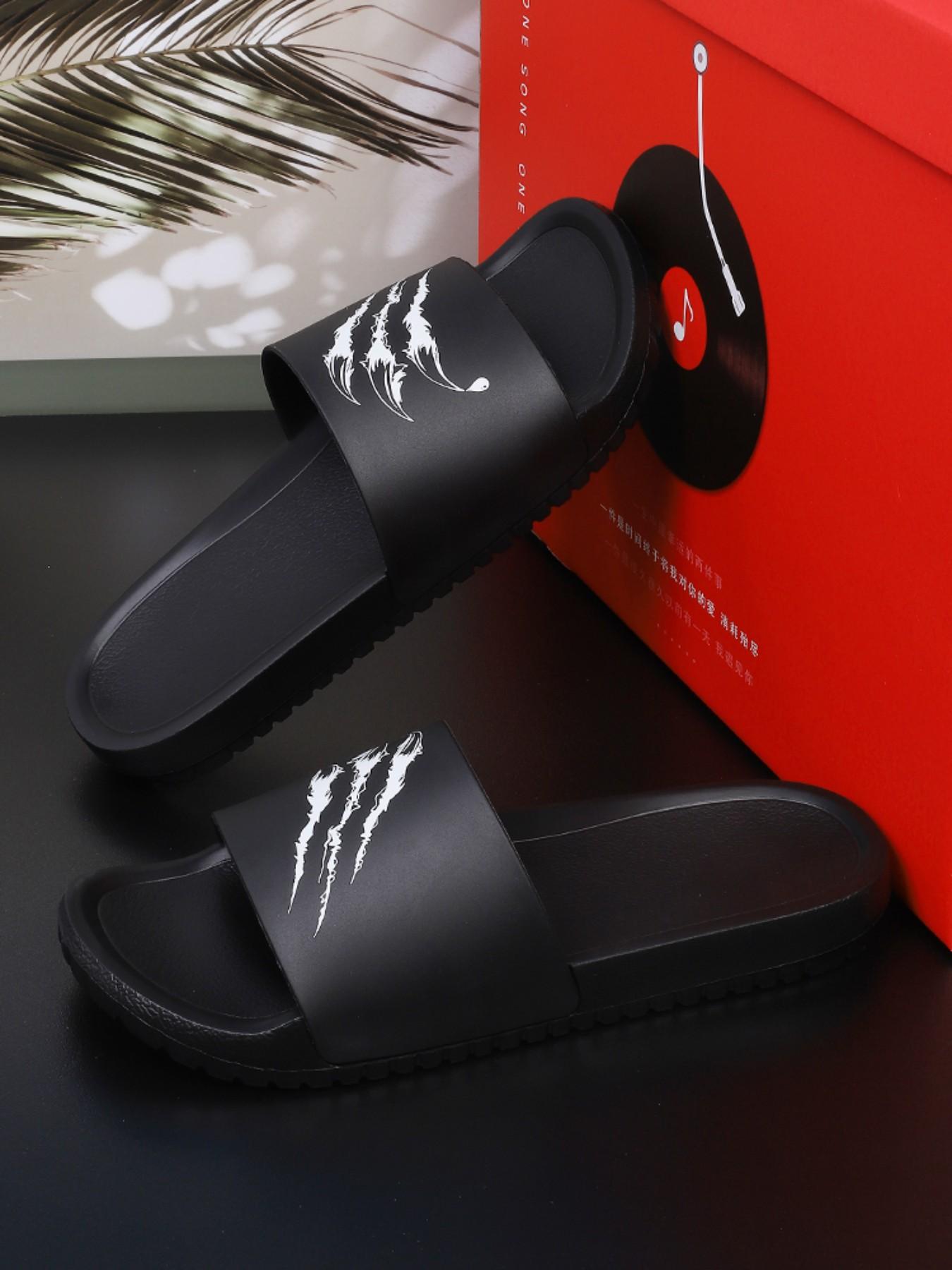 Men's Fashion Comfortable Sports Slippers, Open Toe Massage Slippers, Anti-Slip Breathable, Ideal for Spring Summer Outdoor Vacation Beach, Footwear