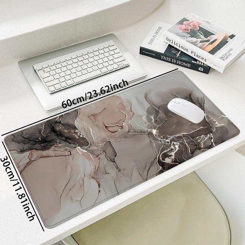 Abstract Marble Pattern Mouse Pad, 1 Count Rectangle Gaming Mouse Pad, Non-Slip Mousepad, Office Desk Keyboard Mouse Mat for Home Office Game Room Desk