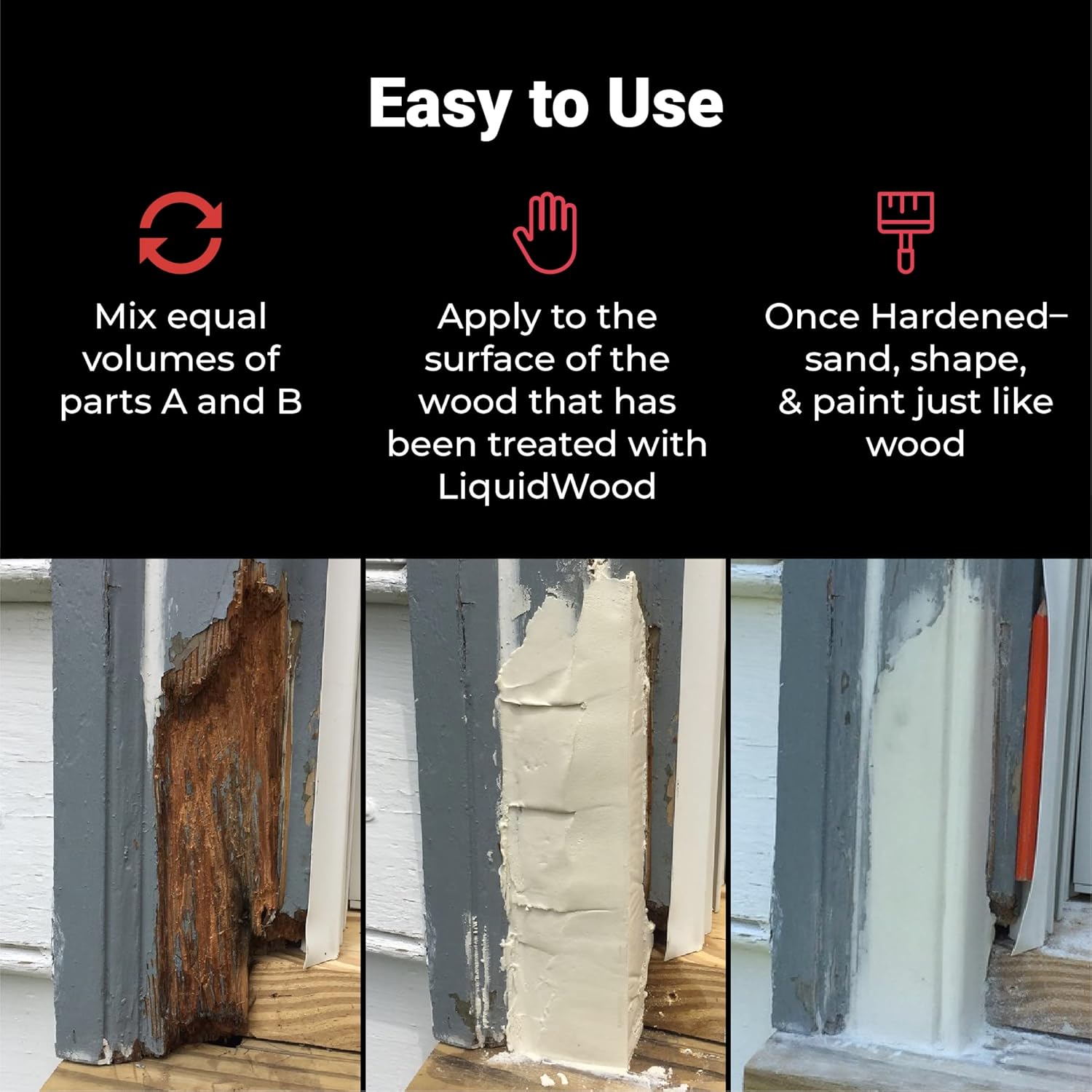WoodEpox Kit - 2 Pint - 2-Part Structural Epoxy Adhesive Filler -  Filler Putty