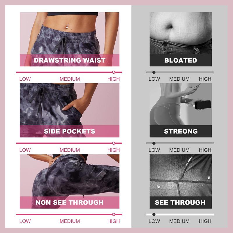 SHOWITTY 1/3 Pack Women's Plus Size Joggers with Pockets - Workout Comfy Sweatpants for Yoga Lounge