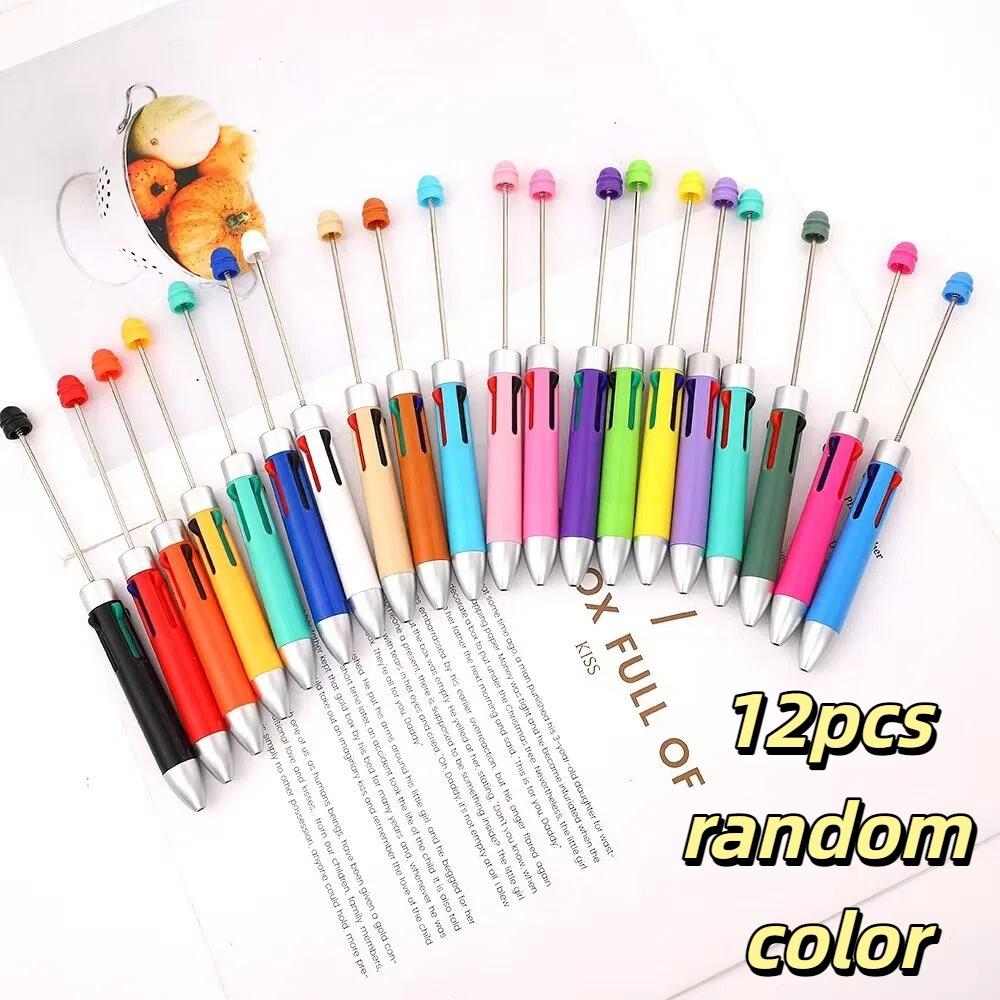 Mini Four-Color Beaded Pens, Multiple Colors Round Atom Pens, Internal Four Different Color Pencils, DIY Your Style