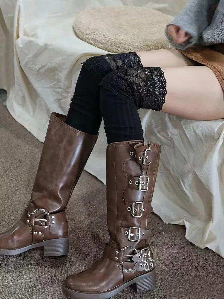 Korean Sexy Lace Thigh High Stockings for Women, Lolita Over The Knee High Socks, Sheer Lace Top Boot Socks for Daily & Cosplay
