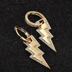 Women's Rhinestone Lightning-Shape Dangle Earrings - Bling Bag Accessory, All-Match DIY Costume Jewelry, Ideal for Party & Daily Use, Perfect Birthday Gift for Bag Enthusiasts