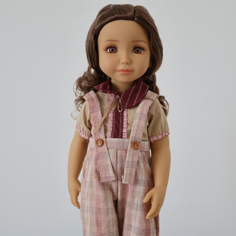 17 Inch Fashion Girl Doll, Adjustable Limbs, Stand Easily, Wearing Elegant Clothes, Perfect Gift for Girls, Christmas Present