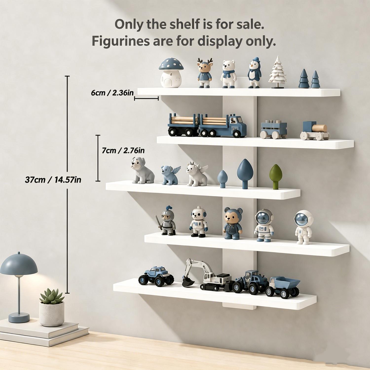 Wall-Mounted Display Rack, Multi-Layer Durable Storage Shelf, Wall Shelf Unit, Space-Saving Decorative Organizer for Collectibles, Toys, Home Decor, Space Saving Design