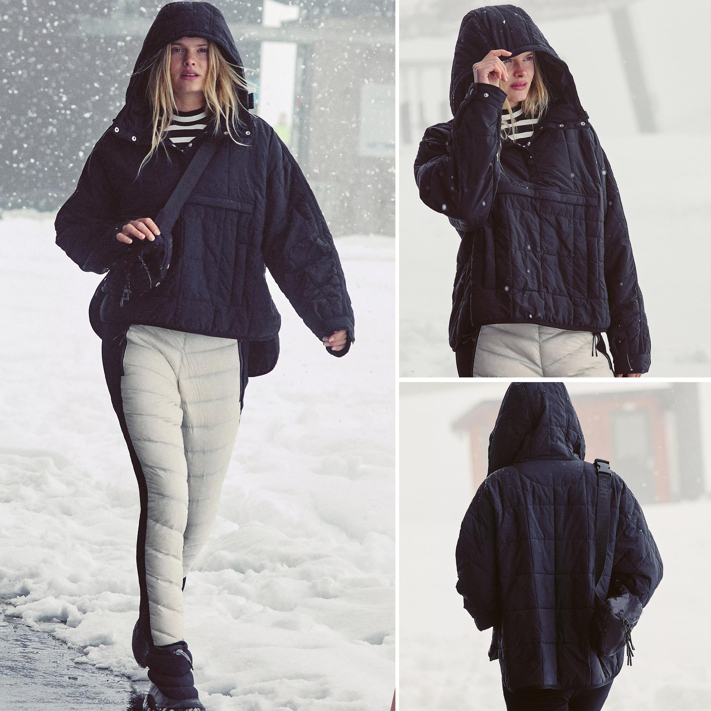 Buenoble Womens Oversized Puffer Jacket Quilted Dolman Hoodies Pullover Long Sleeve Lightweight Warm Tops Coat Fitted Basic Minimalist Outerwear SpringStatements