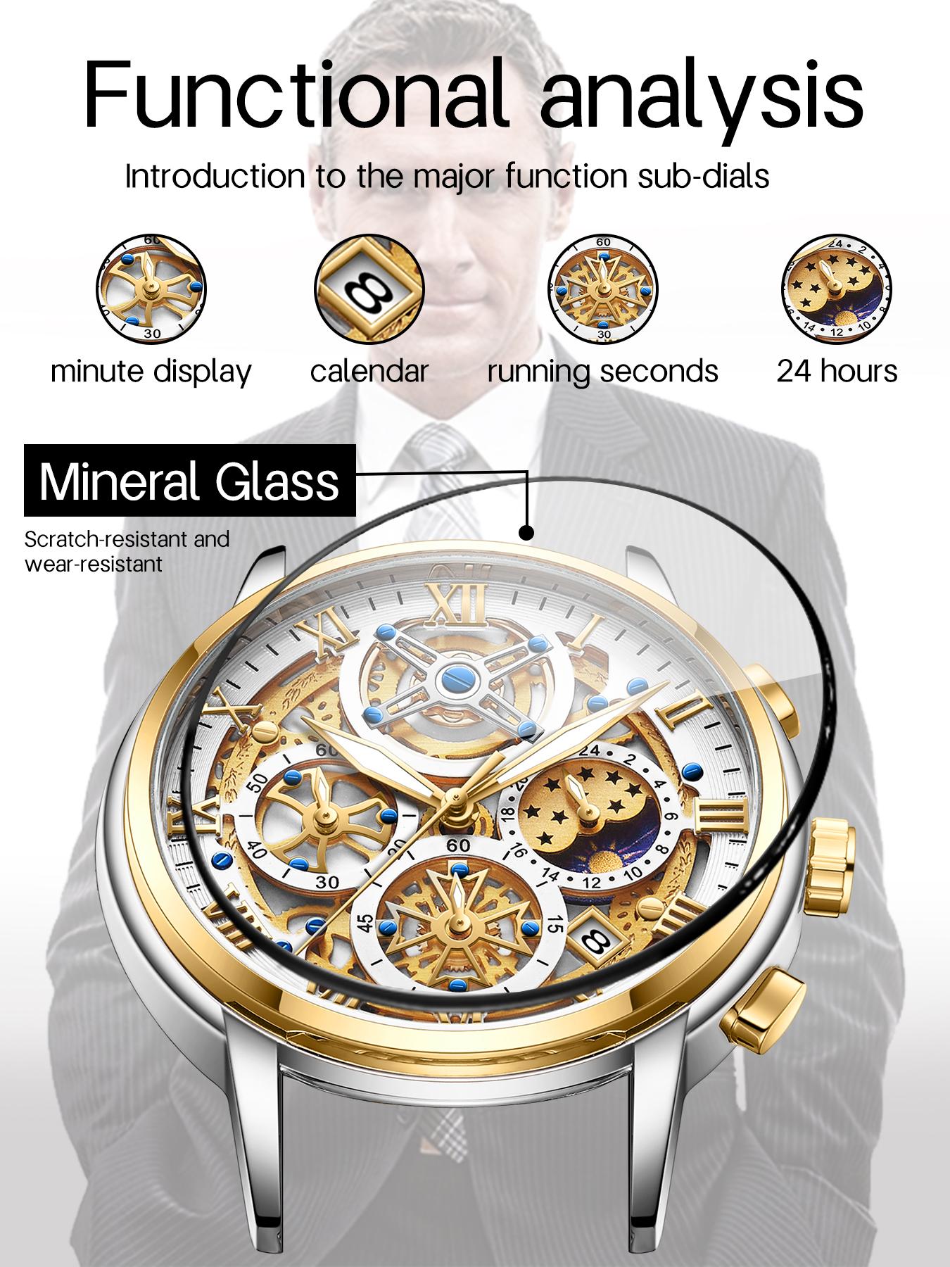 Lige Men's Business Watch with Multiple Dials, Waterproof, and Night Glow chronograph analog watch luxury watches Men's Stainless trendy exquisite Lige Men's Business Watch with Multiple Dials, Waterproof, and Night Glow chronograph analog watch luxury watches Men's Stainless trendy exquisite