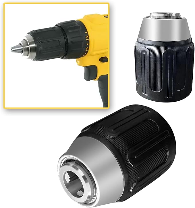 1/2" Drill Chuck replacement for DeWalt DCD771C2 DCD777 DCD777C2 DCD709 DCD771B DCD776 DCD778 DCD771 DW959K2 DCD776C2AR Cordless Drill Part No. N472497,N504250
