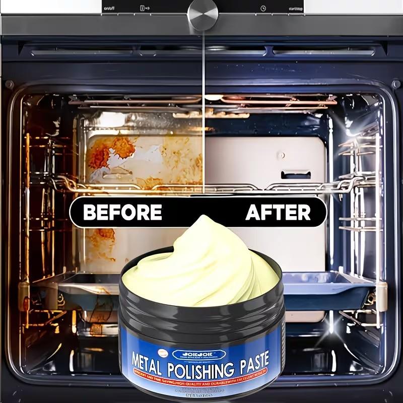 Complete Metal Polish Kit, Universal Metal Polishing Agent, Quick Chrome Stainless Steel Painted Metal Shine Restorer, Sponge Included, Jokjok Brand